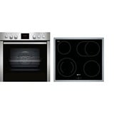 Neff XED342 set d'appareils de cuisine Céramique Four électrique, Jeu de cuisinière Acier inoxydable, Céramique, 4 zone(s), Verre-céramique, Noir, Tactile, 58,3 cm