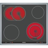 Siemens PQ211KA00 set d'appareils de cuisine Céramique Four électrique, Jeu de cuisinière Acier inoxydable, Céramique, 4 zone(s), Verre-céramique, Noir, Tactile, 58,3 cm