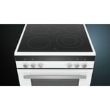 Siemens iQ300 HK9R3A220 four et cuisinière Céramique Blanc A, Jeu de cuisinière Blanc, Cuisinière, Blanc, Rotatif, Tactile, Devant, 1,2 m, Électronique