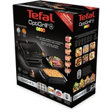 Tefal GC7148 Gril de contact grill à contact électrique Noir, Noir, Acier inoxydable, Rectangulaire, Réseau, 300 x 200 mm, Aluminium