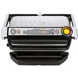 Tefal OptiGrill+ Grils de contact grill à contact électrique Argent/Noir, Argent, Rectangulaire, Senseur, Grille, 600 cm², 300 x 200 mm