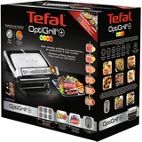 Tefal OptiGrill+ Grils de contact grill à contact électrique Argent/Noir, Argent, Rectangulaire, Senseur, Grille, 600 cm², 300 x 200 mm