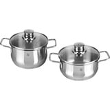 WMF 07.3008.6040 lot de casseroles, Ensemble de pot Acier inoxydable, Acier inoxydable, Acier inoxydable, Acier inoxydable, Acier inoxydable, Verre, 250 °C