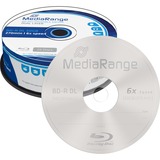MediaRange MR508 disque vierge Blu-Ray BD-R DL 50 Go 25 pièce(s), Disques Blu-ray 50 Go, BD-R DL, Boîte à gâteaux, 25 pièce(s)