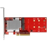 DeLOCK 90305 carte et adaptateur d'interfaces Interne M.2 PCIe, M.2, Profil bas, PCIe 3.0, Asmedia ASM2824, 32 Gbit/s