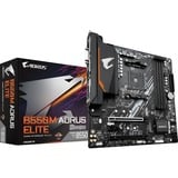 GIGABYTE AORUS B550M ELITE carte mère socket AM4 Noir/gris, RAID, Gb-LAN, Sound, µATX