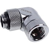 Alphacool Eiszapfen Adapteur d'angle 90°, Connexions Chrome, Nickel, Argent, 1/4", 90°, Mâle/Femelle, 32,5 mm, 18 mm