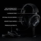 Logitech Pro X Casque Arceau Noir casque gaming over-ear Noir, Casque, Arceau, Jouer, Noir, Binaural, Rotatif