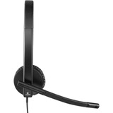 Logitech USB Stereo Headset H570e casque on-ear Noir