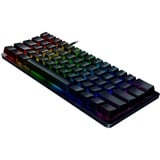 Razer Huntsman Mini Switch optique sonore Violet, clavier gaming Noir, Layout DE, Razer Clicky Optical (Purple), 60%, USB, Contacteur de touche opto-mécanique, QWERTZ, LED RGB, Noir