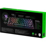 Razer Huntsman Mini Switch optique sonore Violet, clavier gaming Noir, Layout DE, Razer Clicky Optical (Purple), 60%, USB, Contacteur de touche opto-mécanique, QWERTZ, LED RGB, Noir