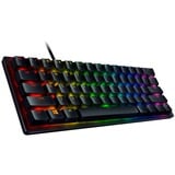 Razer Huntsman Mini clavier USB QWERTZ Allemand Noir, clavier gaming Noir, Layout DE, Razer Linear Optical (Red), 60%, USB, Contacteur de touche opto-mécanique, QWERTZ, LED RGB, Noir