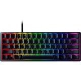 Razer Huntsman Mini clavier USB QWERTZ Allemand Noir, clavier gaming Noir, Layout DE, Razer Linear Optical (Red), 60%, USB, Contacteur de touche opto-mécanique, QWERTZ, LED RGB, Noir