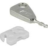 DeLOCK Bloqueur de port USB pour USB-A femelle, Antivol Blanc/Argent