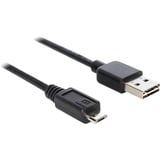 DeLOCK EASY USB-A 2.0 > Micro-USB-B , Câble Noir, 3 meter