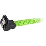 Sharkoon Câble Sata III manchette 90 Vert, 30 cm