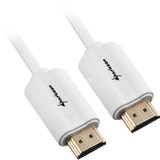 Sharkoon HDMI 2.0, Câble Blanc, 2 mètres, 4K