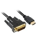 Sharkoon HDMI > DVI-D, Adaptateur Noir, 3 mètres, Dual-Link