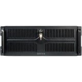 Chieftec UNC-411E-B unité centrale Support Noir, Argent 400 W boîtier rack Noir | 2x USB-A