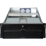 Chieftec UNC-411E-B unité centrale Support Noir, Argent 400 W boîtier rack Noir | 2x USB-A