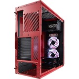 Fractal Design Focus G Midi Tower Noir, Rouge, boîtier pc Rouge | 2x USB-A | Window