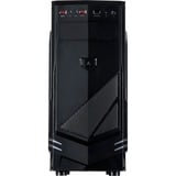 Inter-Tech B-30 Midi Tower Noir, boîtier pc Noir | 2x USB-A