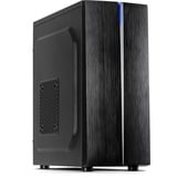 Inter-Tech B-48 Midi Tower Noir, boîtier pc Noir | 2x USB-A