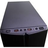 Inter-Tech B-48 Midi Tower Noir, boîtier pc Noir | 2x USB-A