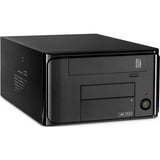 Inter-Tech MI-008 ITX Noir boîtier desktop Noir | 2x USB-A