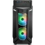 Sharkoon VG6-W RGB boîtier midi tower Noir | 4x USB-A | RGB | Window