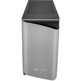 SilverStone SETA A1 Midi Tower Noir, Argent, boîtier pc Noir/Argent | 2x USB-A | 1x USB-C | RGB | Verre Trempé