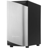 SilverStone SETA A1 Midi Tower Noir, Argent, boîtier pc Noir/Argent | 2x USB-A | 1x USB-C | RGB | Verre Trempé