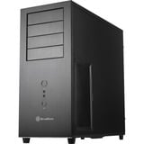 SilverStone TJ04-E Midi Tower Noir, Argent, boîtier pc Noir | 2x USB-A