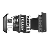 be quiet! SILENT BASE 601 boîtier midi tower Noir/Argent | 3x USB-A | Verre Trempé