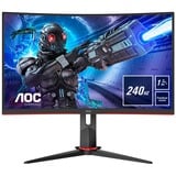 AOC C32G2ZE/BK 32" Moniteur gaming incurvé  Noir/Rouge, 80 cm (31.5"), 1920 x 1080 pixels, Full HD, LED, 1 ms, Noir, Rouge