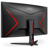 AOC C32G2ZE/BK 32" Moniteur gaming incurvé  Noir/Rouge, 80 cm (31.5"), 1920 x 1080 pixels, Full HD, LED, 1 ms, Noir, Rouge