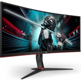 AOC CU34G2X/BK 34" Moniteur UltraWide gaming incurvé  Noir, 86,4 cm (34"), 3440 x 1440 pixels, Quad HD, LED, 1 ms, Noir, Rouge