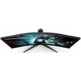 AOC CU34G2X/BK 34" Moniteur UltraWide gaming incurvé  Noir, 86,4 cm (34"), 3440 x 1440 pixels, Quad HD, LED, 1 ms, Noir, Rouge