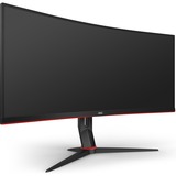 AOC CU34G2X/BK 34" Moniteur UltraWide gaming incurvé  Noir, 86,4 cm (34"), 3440 x 1440 pixels, Quad HD, LED, 1 ms, Noir, Rouge