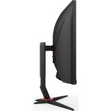 AOC CU34G2X/BK 34" Moniteur UltraWide gaming incurvé  Noir, 86,4 cm (34"), 3440 x 1440 pixels, Quad HD, LED, 1 ms, Noir, Rouge