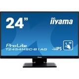 iiyama ProLite T2454MSC-B1AG 23.8" Moniteur tactile  Noir, 60,5 cm (23.8"), 1920 x 1080 pixels, Full HD, LED, 4 ms, Noir