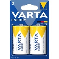 VARTA ENERGY D Batterie à usage unique Alcaline Batterie à usage unique, D, Alcaline, 1,5 V, 2 pièce(s), Bleu, Jaune