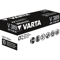 VARTA -V389 Piles domestiques, Batterie Argent, Batterie à usage unique, Argent-Oxide (S), 1,55 V, 1 pièce(s), Hg (mercure), Argent