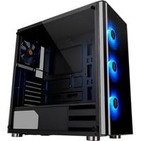 Thermaltake V200 TG RGB Midi Tower Noir, boîtier pc Noir | 3x USB-A | RGB