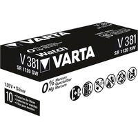 VARTA 00381101111 Batterie à usage unique Argent-Oxide (S) Batterie à usage unique, Argent-Oxide (S), 1,55 V, 1 pièce(s), 45 mAh, Métallique