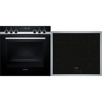 Siemens PQ521IA02, Jeu de cuisinière Noir/en acier inoxydable