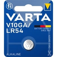 VARTA -V10GA Piles domestiques, Batterie Batterie à usage unique, LR54, Alcaline, 1,5 V, 1 pièce(s), Métallique