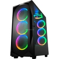 Sharkoon REV300 boîtier midi tower Noir | 4x USB-A | 1x USB-C | RGB | Window