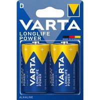 VARTA -4920/2B Piles domestiques, Batterie Batterie à usage unique, D, Alcaline, 1,5 V, 2 pièce(s), Bleu, Or