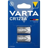 VARTA -CR123A-2 Piles domestiques, Batterie Batterie à usage unique, CR123A, Lithium, 3 V, 2 pièce(s), 1600 mAh